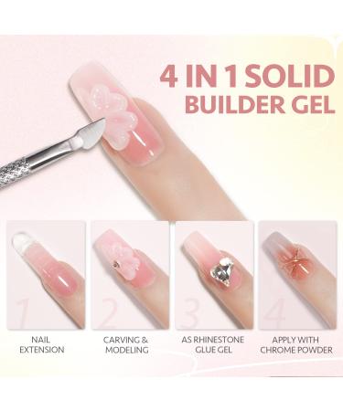 GAOY Solid Builder Gel Nail Kit with UV Light - Professional Non-Sticky Poly Gel for Nail Extension, Art Sculpture, Carving & Modeling - Buy Online on GoSupps.com