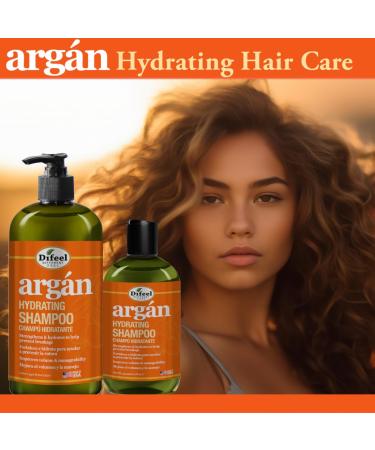 Difeel Argan Hydrating Shampoo 33.8 oz | Natural Sulfate-Free Argan Oil Shampoo for Healthy Hair - Buy Online on GoSupps.com