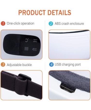 HGJDKSJ Eye Massager - Airbag Kneading Warm Compress 5 Modes Bluetooth Music Foldable Design to Relieve Eye Fatigue & Sinus Pressure - International Shipping Available - Buy Online on GoSupps.com