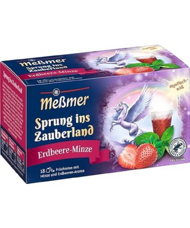 Meßmer Jump into the Magic Land | Strawberry-Mint | 18 tea bags | Gluten-free | Lactose-free | Vegan Jump into the Magic Land 18 tea bags - Buy Online on GoSupps.com