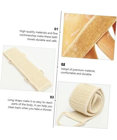 10pcs Exfoliating Bath Towels & Loofahs - Back Scrubber Set - Beige Shower Accessories - Buy Online on GoSupps.com