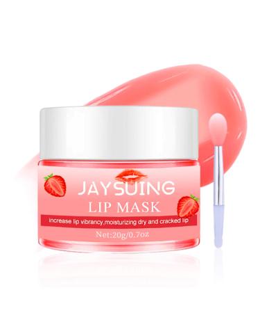 Lip Sleeping Mask Lip Mask Overnight Hydrate Lip Balm Moisturizing Lip Balms for Very Dry Lips Cracked Lips Vitamin E Lip Collagen Butter Scrubs Lip Care (Berrry)