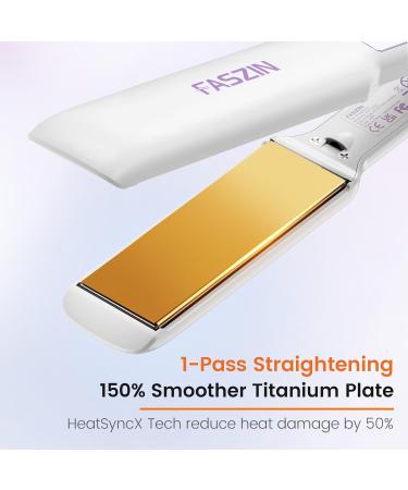Professional Hair Straightener | 1.65" Titanium Flat Iron | Fast Heating LED Temp Display 10 Temp Levels | International Shipping Available - Buy Online on GoSupps.com