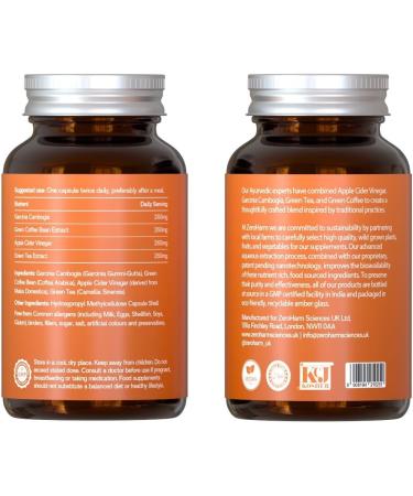 ZEROHARM Soutien m tabolique M lange de plantes base de garcinia de caf vert et de vinaigre de cidre Soutien du poids et de l' nergie Absorption liposomale 120 comprim s (1 paquet) - Buy Online on GoSupps.com