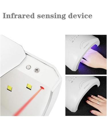 48W UV LED Nail Lamp Professional Gel Lamp UV Smart Auto-Sensing Nail Art Curing Dryer Light Nail Gel Machine White - Buy Online on GoSupps.com