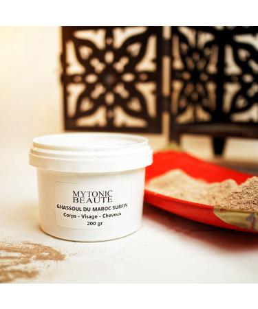 Rhassoul Powder - Purifying Clay from Morocco 100% Natural and Hypoallergenic - Skin and Hair Mask - 200gr