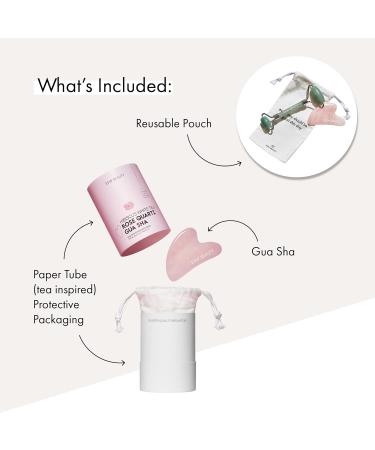 ESW Beauty Hibiscus White Tea Rose Quartz Gua Sha - Revitalize Your Skin Naturally | Shop Internationally - Buy Online on GoSupps.com