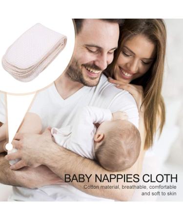 10 Pack Soft Cotton Reusable Baby Diapers | Multifunctional Cloth Liners & Bibs for Newborns | Breathable & Water Absorbent - Buy Online on GoSupps.com
