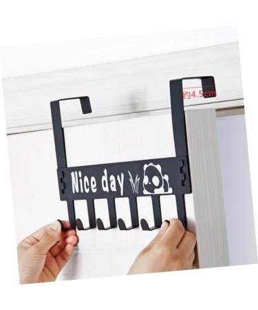 Alipis Over Door Clothes Hanger Rack Over Door Hooks Door Hanger Over Door Rack Coat Hanger Shelf Door Back medium Black - Buy Online on GoSupps.com