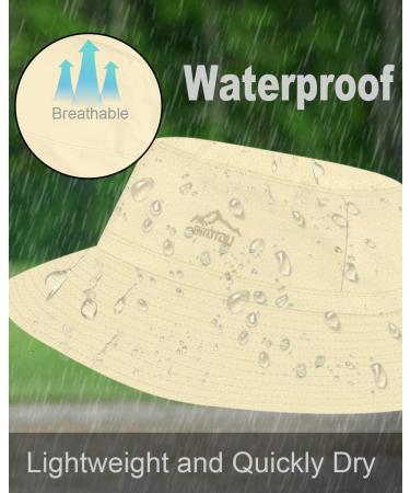 Brotou Sonnenhut - UV Protection UPF 50+ Foldable Safari Hat for Men & Women | Waterproof Hiking & Outdoor Summer Hat - M-XL Khaki - Buy Online on GoSupps.com