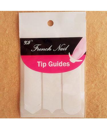 1/100 Pack French Stencil Nail Art Form Fringe Guides Manicure Sticker Tips Tape Black False Nails Press On - Buy Online on GoSupps.com