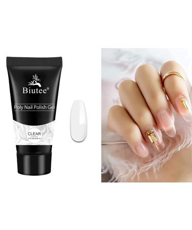 Biutee Poly Nail Gel Clear 60ml | Best Art Acrylic Gel for Nails | Transparent Finish for Salon-Quality Manicure - Buy Online on GoSupps.com
