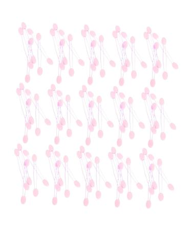 FRCOLOR 100pcs Eye Shadow Stick Dual Side Eyeshadow Brush Eyeliner Brush Rubber Cotton Pink Woman Emulsion 7.5x0.5cm Pink