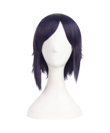 MapofBeauty 12/30cm Short Straight Women's Braid Wig - Stylish Blue/Black Red Hair for International Shipping - Buy Online on GoSupps.com