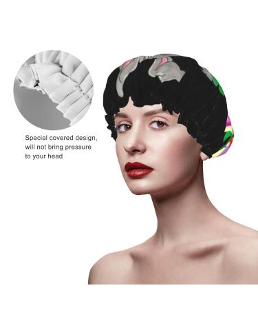 Happy Easter Day Reusable Shower Cap for Women & Kids - Adjustable, Double Layer, Suitable for All Hair Lengths - Buy Online on GoSupps.com