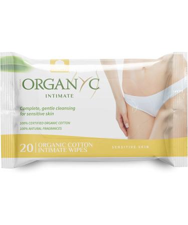 Organyc Intimate Cotton Wipes - 20 Eco-Friendly, Hypoallergenic Wipes - Buy Online on GoSupps.com