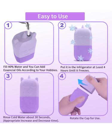 Buy Loucky Ice Roller & Gua Sha Set Purple Silicone Facial Tools for Puffiness & Fine Lines | International Shipping Available - Buy Online on GoSupps.com
