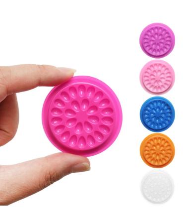 Minkissy 20-Pack Disposable Eyelash Adhesive Holders - Transparent Plastic for Easy Application & No Loss - Buy Online on GoSupps.com