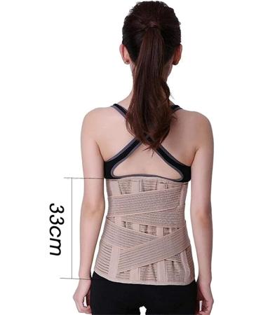 Samnuerly Beige Lumbar Belt - Sexy Slimming Waist Trainer & Back Support | Fitness Corset Body Shaper (Size L) - Buy Online on GoSupps.com