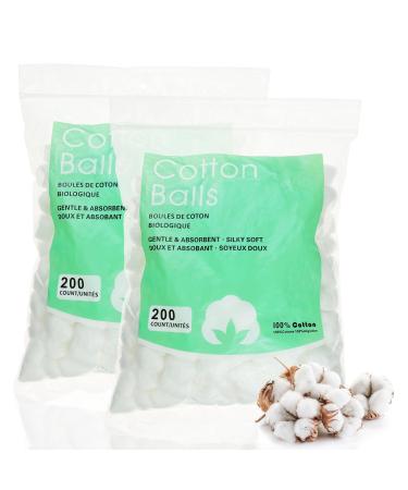 CERSATY 400 STK cotton balls natural cotton cotton ball soft wattage white for beauty & body care remote cleaning DIY projects - Buy Online on GoSupps.com