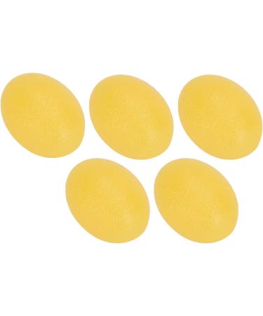 Verdant Touch Grip Ball Set - 5 Silicone Hand Grips for Wrist Exercise & Strength Training - Yellow Oval Egg Shape Massage Strengthener - Buy Online on GoSupps.com