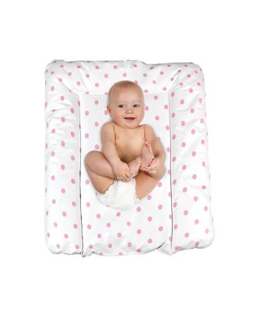 Babynness Waterproof Changing Pad - High-Quality Wipeable & Easy to Clean Dotted Pink 50x70 cm | Expand Your Changing Area - Buy Online on GoSupps.com
