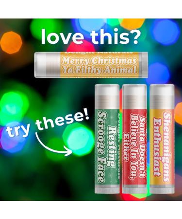 Delight Naturals Delightfully Rude Merry Christmas Ya Filthy Animal Christmas Lip Balm - Set of Three - Buy Online on GoSupps.com