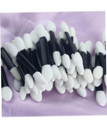 50pcs Disposable Ended Sponge Eye Shadow Applicators Dual Sided Eyeshadow Brush Sponge Tipped Oval Makeup Applicator Black - Buy Online on GoSupps.com