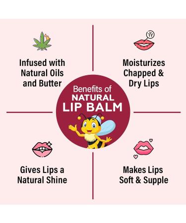 Natural Strawberry Lip Balm for Kids | Nourish & Protect Dry Chapped Lips | 8gm Infused with Yashti Ghrit - Buy Online on GoSupps.com