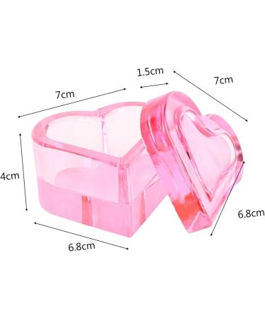 Harilla Nail Art Dish with Lid Nail Art Glass Cup Easy Clean for Woman Holder Equipment Small Jewelry Storage Box pink - Buy Online on GoSupps.com