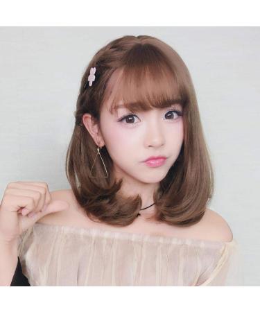 BGHJUE Women's Short Curly Bobo Wig - Natural Fluffy Big Wave Hair with Head Buckle & Pear Flower Headgear for an Effortless Look - Buy Online on GoSupps.com