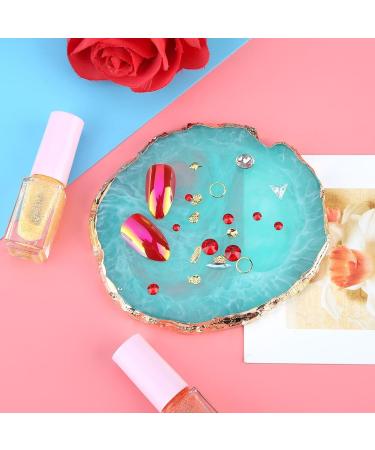 Nail Art Palette - Dekaim Resin Stone Color Dish for Manicure & DIY Nail Design (Green) - International Shipping Available - Buy Online on GoSupps.com