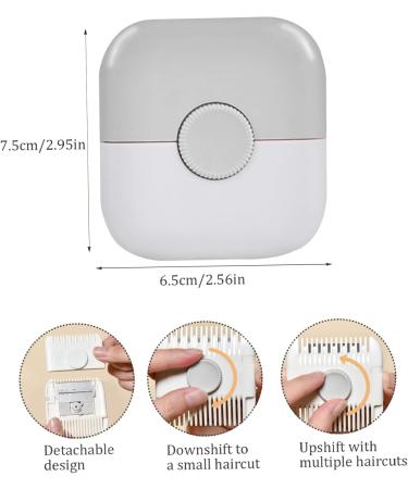 Split Ends Hair Trimmer for Women 2 in 1 Mini Portable Cute Hair Brush Detachable Dustproof Knob Adjustable Stainless Steel Slicer Hair Clipper Grey Dead Ends Hair Trimmer - Buy Online on GoSupps.com