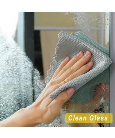 Highly Effective Glass Cleaning Towel Cleaning Cloth Absorbent Kitchen Towel 25x25cm Glass and Dish Cloths (Color : Green Size : 5Pcs) 5Pcs Green - Buy Online on GoSupps.com