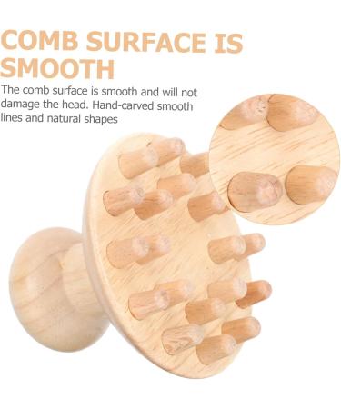 Minkissy Wooden Massage Comb - Scalp Massager & Scrubber Tool for Adults & Children | Smooth Home Massage Device - Buy Online on GoSupps.com