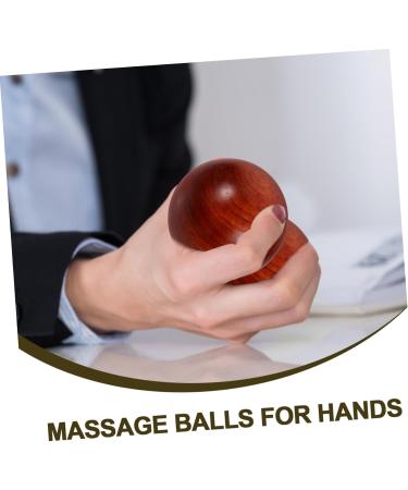 Partykindom 6 STK Massage Balls - Handheld Stress Relief & Muscle Stretching Devices | Wooden Mahogany Ball Set for Relaxation & Gymnastics - Buy Online on GoSupps.com