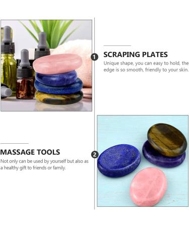 4pcs Tiger Eye Stone Guasha Massage Tool Set | Thumb Stones & Body Gems for Face & Hand Relief - Buy Online on GoSupps.com