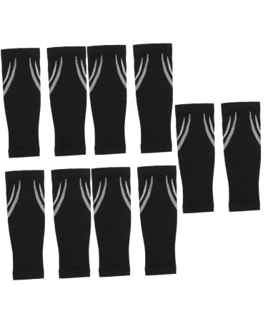 FOMIYES 5 Pairs Calf Compression Leg Sleeves Turtle Tank Accessories Soccer Sock Sleeve Shin Compression Sleeve Athletic Compression Socks for Men Tooth Gems Football Fitness Man