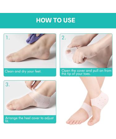 Dyroe Heel Cushion - 5 Pairs Gel Silicone Pads for Heel Pain Relief Plantar Fasciitis & Heel Spurs | Comfortable Heel Cups - Buy Online on GoSupps.com