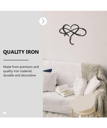 ORFOFE 1pc Iron Pendant Heart Decor Fall Decor Heart Shaped Sign Hanging Ornament Wall Hanging Black 38x33cm - Buy Online on GoSupps.com