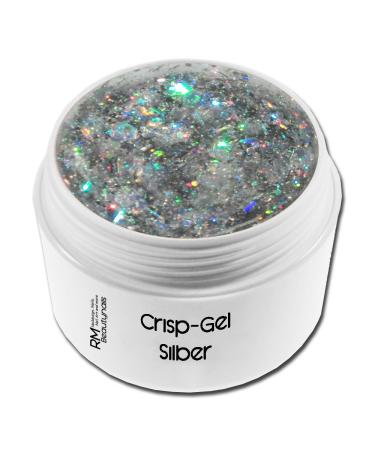 5ml Glittergel Crisp Silver Color Gel Mix Glitter