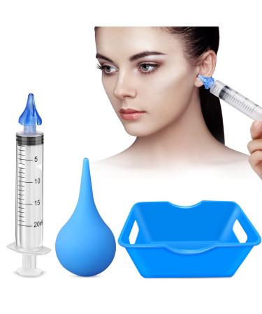 Ear Flushes Tool Includes Rubber Bulb Syringe and Ear Wash Basin Flushes Excess Soft Earwax Removal Kit Ear Cleaning Tool Set for Adults Human