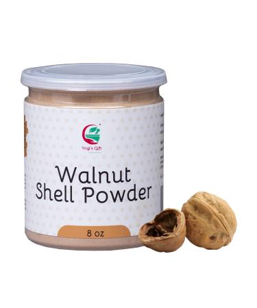 Ground Walnut Shells/Walnut Shell Powder 8oz | Great for Face Scrub | Natural Exfoliant for Soap Making | by Yogi's Gift