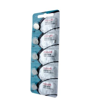 Maxell Watch Battery Button Cell SR1116W 365 Pack of 5 Batteries