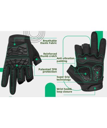 Seibertron T.T.F.I.G 2.0 Men's Tactical Gloves - Flexible TPR Impact Protection for Airsoft Paintball & Outdoor Activities - XL Black - Buy Online on GoSupps.com