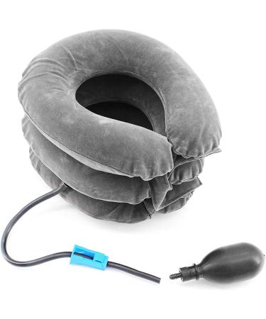 ShawFly Inflatable Cervical Traction Device & Collar Brace - Neck Pain Relief for Home/Office - Grey - Buy Online on GoSupps.com
