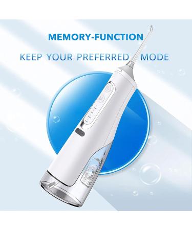Water Flosser for Daily Teeth Cleaning - Smart Electric Oral Care with 310ML Tank | Portable Oral Irrigator (White) - International Shipping Available - Buy Online on GoSupps.com