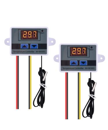 diymore XH-W3001 Digital Temperature Controller with Sensor AC110V-220V Thermostat Temperature Switch Heating Cooling AC 110V-220V