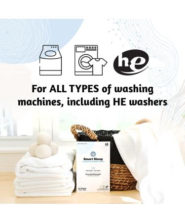 Smart Sheep Laundry Strips - 48 Loads | Eco-Friendly Detergent for Sensitive Skin | Convenient & Plastic Free Solution for Home Travel & Camping - Fresh Scent - Buy Online on GoSupps.com