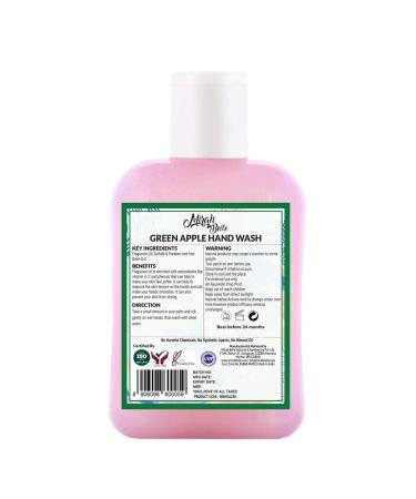 Mirah Belle Organic Green Apple Hand Wash - Vegan Natural Cruelty-Free - Sulfate & Paraben Free - 250 ml - International Shipping Available - Buy Online on GoSupps.com